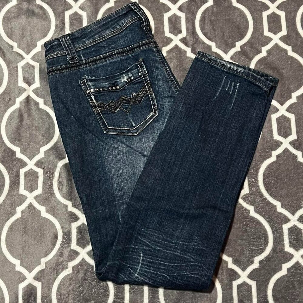 Rue 21 Premiere Denim distressed jeans, size 7/8. Stretchy.